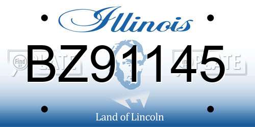 BZ91145 Illinois License Plate