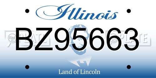 BZ95663 Illinois License Plate