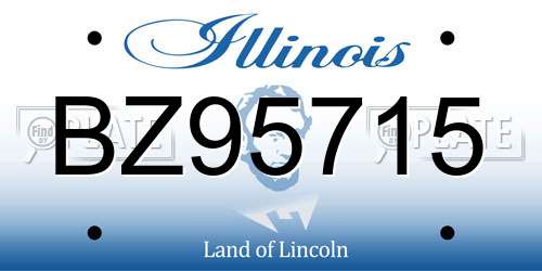 BZ95715 Illinois License Plate