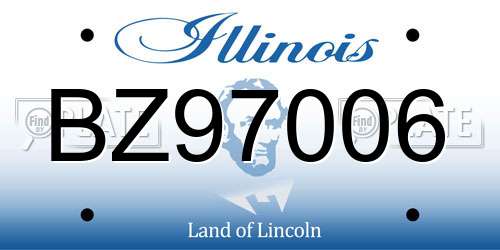 BZ97006 Illinois License Plate