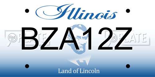 BZA12Z Illinois License Plate