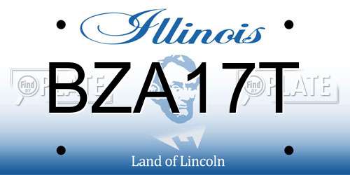 BZA17T Illinois License Plate