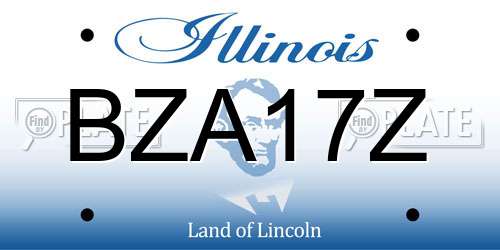 BZA17Z Illinois License Plate
