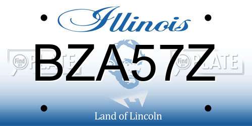 BZA57Z Illinois License Plate
