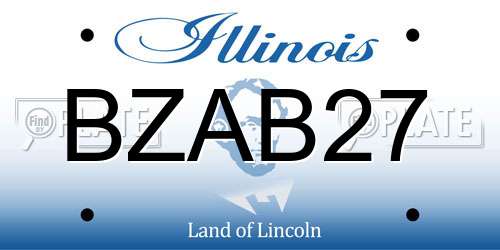 BZAB27 Illinois License Plate