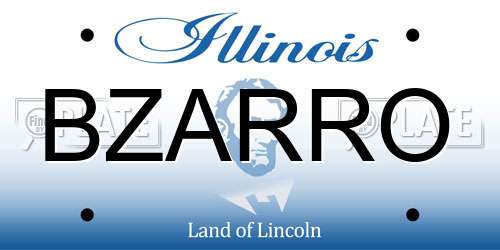 BZARRO Illinois License Plate