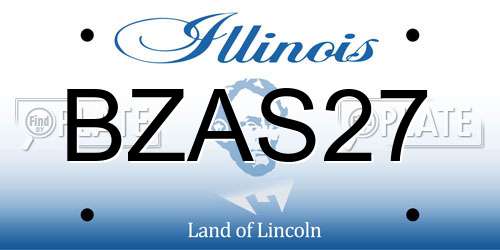 BZAS27 Illinois License Plate