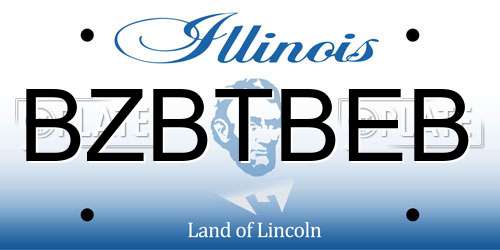 BZBTBEB Illinois License Plate