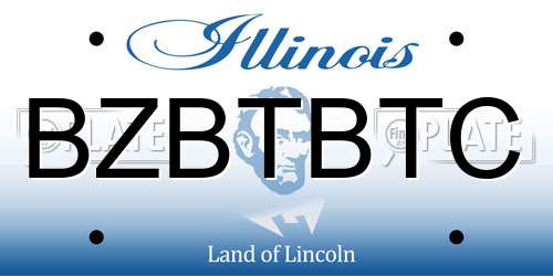 BZBTBTC Illinois License Plate