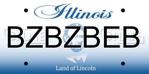 BZBZBEB Illinois License Plate