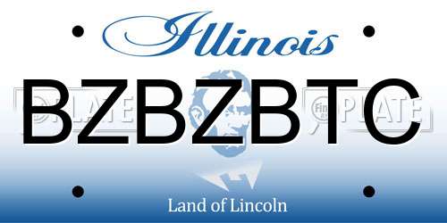 BZBZBTC Illinois License Plate