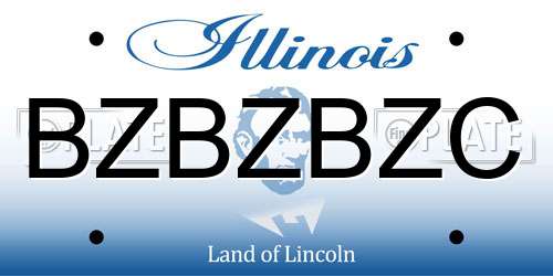 BZBZBZC Illinois License Plate