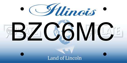 BZC6MC Illinois License Plate
