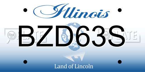 BZD63S Illinois License Plate