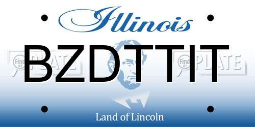 BZDTTIT Illinois License Plate
