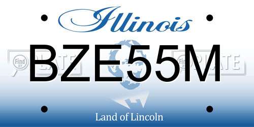 BZE55M Illinois License Plate