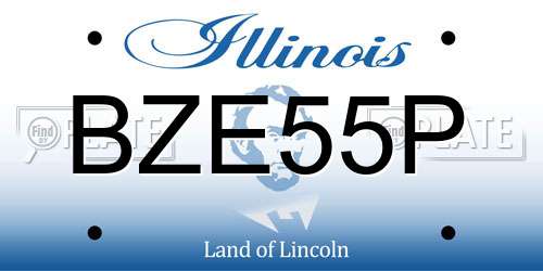 BZE55P Illinois License Plate