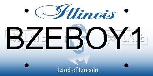 BZEBOY1 Illinois License Plate