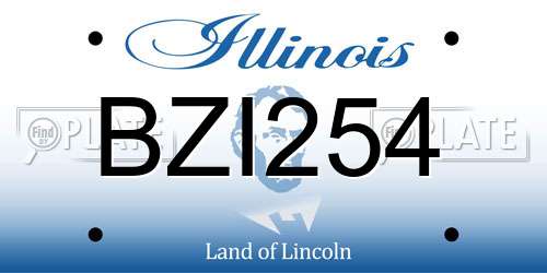 BZI254 Illinois License Plate