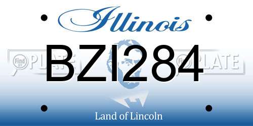 BZI284 Illinois License Plate