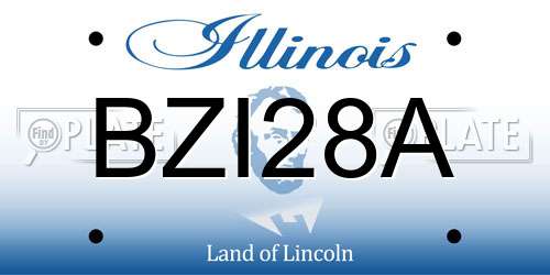 BZI28A Illinois License Plate