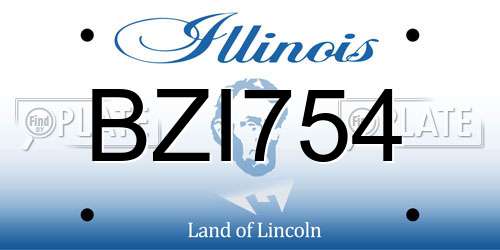 BZI754 Illinois License Plate