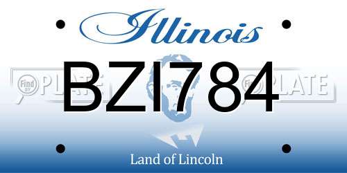 BZI784 Illinois License Plate