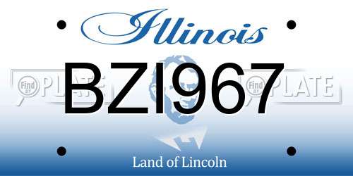 BZI967 Illinois License Plate