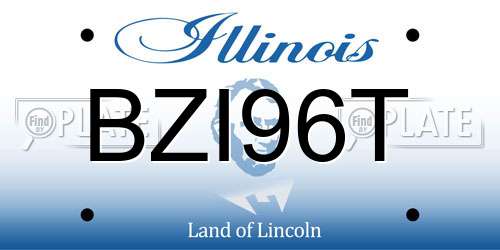 BZI96T Illinois License Plate