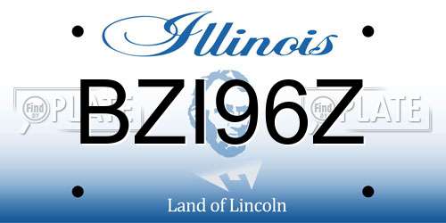 BZI96Z Illinois License Plate