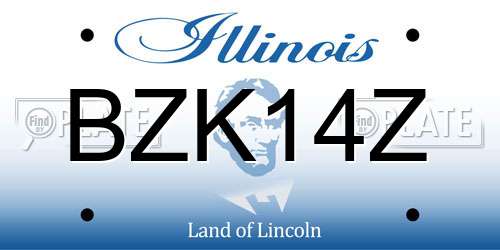 BZK14Z Illinois License Plate