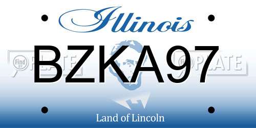 BZKA97 Illinois License Plate