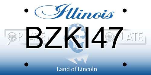 BZKI47 Illinois License Plate