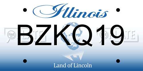 BZKQ19 Illinois License Plate