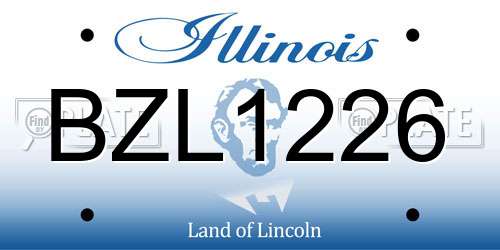 BZL1226 Illinois License Plate