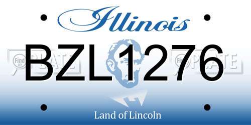 BZL1276 Illinois License Plate