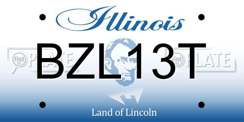 BZL13T Illinois License Plate