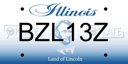 BZL13Z Illinois License Plate