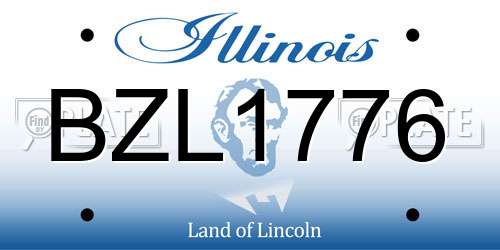 BZL1776 Illinois License Plate