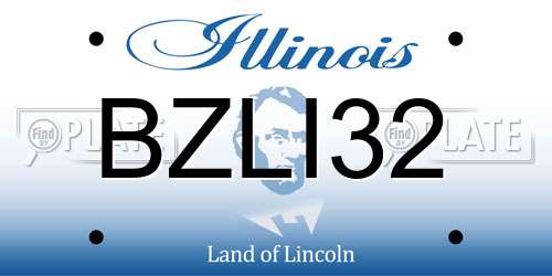 BZLI32 Illinois License Plate