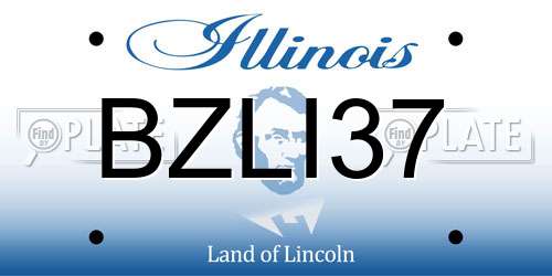 BZLI37 Illinois License Plate