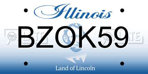 BZOK59 Illinois License Plate