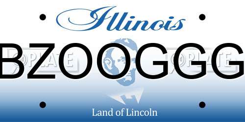BZOOGGG Illinois License Plate