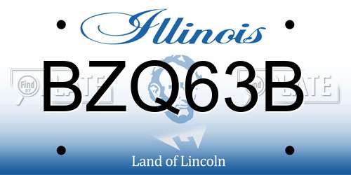 BZQ63B Illinois License Plate