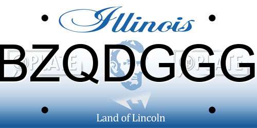 BZQDGGG Illinois License Plate