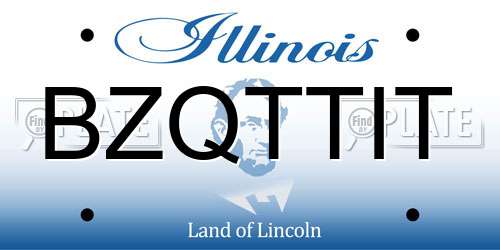 BZQTTIT Illinois License Plate