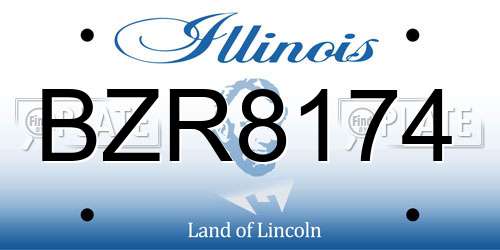 BZR8174 Illinois License Plate