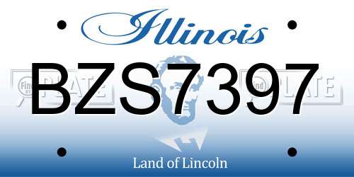 BZS7397 Illinois License Plate