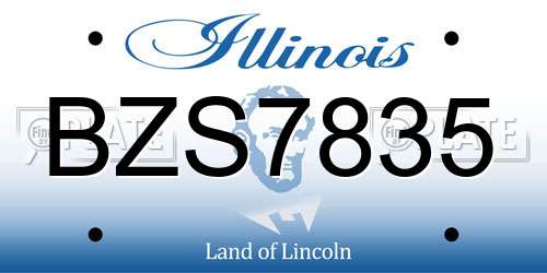 BZS7835 Illinois License Plate