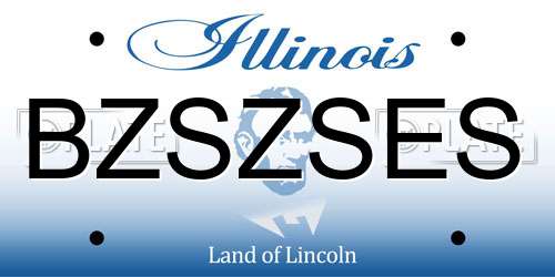 BZSZSES Illinois License Plate